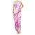 Personalised New Zealand Pink Fern Breast Cancer Tank Maxi Dress Polynesian Pattern