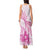 Personalised New Zealand Pink Fern Breast Cancer Tank Maxi Dress Polynesian Pattern