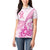 Personalised New Zealand Pink Fern Breast Cancer Women Polo Shirt Polynesian Pattern