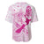 Personalised Aotearoa Breast Cancer Baseball Jersey New Zealand Maori Pattern