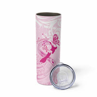 Personalised Aotearoa Breast Cancer Skinny Tumbler Maori Pattern LT01 - Polynesian Pride