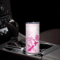 Personalised Aotearoa Breast Cancer Skinny Tumbler Maori Pattern LT01 - Polynesian Pride