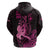 Hawaii Breast Cancer Hoodie Girl Floral Kakau Pattern