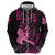 Hawaii Breast Cancer Hoodie Girl Floral Kakau Pattern