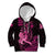 Hawaii Breast Cancer Kid Hoodie Girl Floral Kakau Pattern
