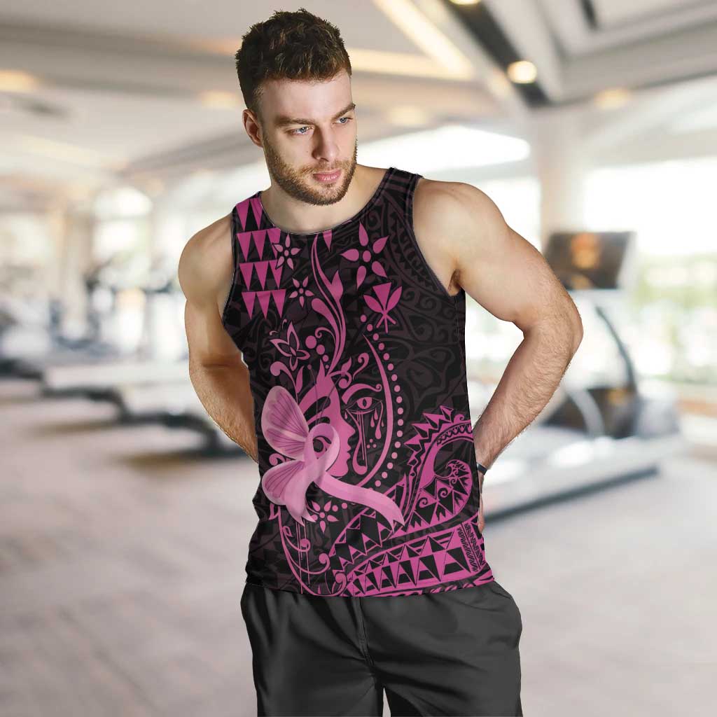 Hawaii Breast Cancer Men Tank Top Girl Floral Kakau Pattern