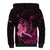 Hawaii Breast Cancer Sherpa Hoodie Girl Floral Kakau Pattern