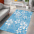 Fiji Tapa Pattern Area Rug Plumeria Floral