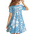 Fiji Tapa Pattern Family Matching Off Shoulder Short Dress and Hawaiian Shirt Plumeria Floral