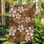 Plumeria Floral Tapa Pattern Vintage Gold Garden Flag