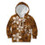 Plumeria Floral Tapa Pattern Vintage Gold Kid Hoodie
