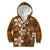 Plumeria Floral Tapa Pattern Vintage Gold Kid Hoodie