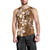 Plumeria Floral Tapa Pattern Vintage Gold Men Tank Top