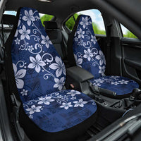 Plumeria Floral Tapa Pattern Navy Blue Car Seat Cover LT01 One Size Blue - Polynesian Pride