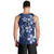 Plumeria Floral Tapa Pattern Navy Blue Men Tank Top