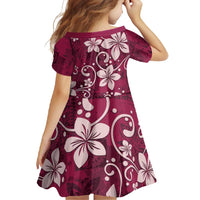 Plumeria Floral Tapa Pattern Ruby Pink Family Matching Mermaid Dress and Hawaiian Shirt LT01 - Polynesian Pride