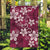 Plumeria Floral Tapa Pattern Ruby Pink Garden Flag