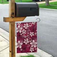 Plumeria Floral Tapa Pattern Ruby Pink Garden Flag LT01 - Polynesian Pride