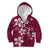 Plumeria Floral Tapa Pattern Ruby Pink Kid Hoodie