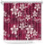 Plumeria Floral Tapa Pattern Ruby Pink Shower Curtain