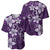 Plumeria Floral Tapa Pattern Amethyst Purple Baseball Jersey