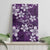 Plumeria Floral Tapa Pattern Amethyst Purple Canvas Wall Art