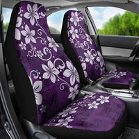 Plumeria Floral Tapa Pattern Amethyst Purple Car Seat Cover LT01 - Polynesian Pride
