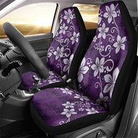 Plumeria Floral Tapa Pattern Amethyst Purple Car Seat Cover LT01 - Polynesian Pride