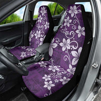 Plumeria Floral Tapa Pattern Amethyst Purple Car Seat Cover LT01 - Polynesian Pride