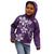 Plumeria Floral Tapa Pattern Amethyst Purple Kid Hoodie