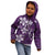Plumeria Floral Tapa Pattern Amethyst Purple Kid Hoodie