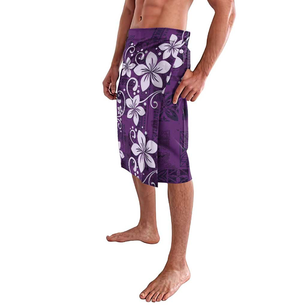 Plumeria Floral Tapa Pattern Amethyst Purple Lavalava