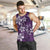 Plumeria Floral Tapa Pattern Amethyst Purple Men Tank Top