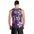 Plumeria Floral Tapa Pattern Amethyst Purple Men Tank Top