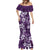 Plumeria Floral Tapa Pattern Amethyst Purple Mermaid Dress