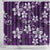 Plumeria Floral Tapa Pattern Amethyst Purple Shower Curtain