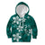 Plumeria Floral Tapa Pattern Crystal Teal Kid Hoodie