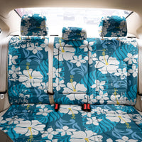 Blue Hawaiian Hibiscus Monstera Back Car Seat Cover Grunge Stylized LT01 - Polynesian Pride