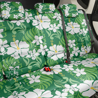 Green Hawaiian Hibiscus Monstera Back Car Seat Cover Grunge Stylized LT01 - Polynesian Pride