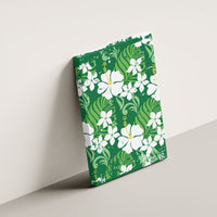 Green Hawaiian Hibiscus Monstera Canvas Wall Art Grunge Stylized LT01 - Polynesian Pride