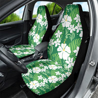 Green Hawaiian Hibiscus Monstera Car Seat Cover Grunge Stylized LT01 - Polynesian Pride