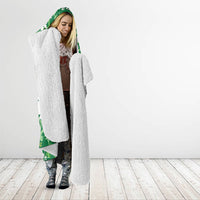 Green Hawaiian Hibiscus Monstera Hooded Blanket Grunge Stylized LT01 - Polynesian Pride