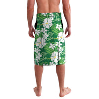Green Hawaiian Hibiscus Monstera Lavalava Grunge Stylized LT01 - Polynesian Pride
