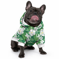 Green Hawaiian Hibiscus Monstera Pet Hoodie Grunge Stylized LT01 - Polynesian Pride