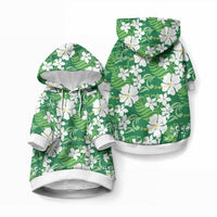 Green Hawaiian Hibiscus Monstera Pet Hoodie Grunge Stylized LT01 Pullover Green - Polynesian Pride