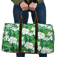 Green Hawaiian Hibiscus Monstera Travel Bag Grunge Stylized LT01 Green - Polynesian Pride