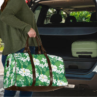 Green Hawaiian Hibiscus Monstera Travel Bag Grunge Stylized LT01 - Polynesian Pride
