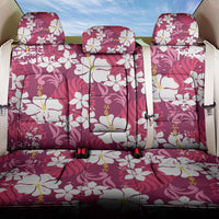 Pink Hawaiian Hibiscus Monstera Back Car Seat Cover Grunge Stylized
