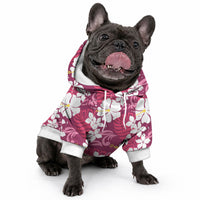 Pink Hawaiian Hibiscus Monstera Pet Hoodie Grunge Stylized LT01 - Polynesian Pride