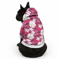 Pink Hawaiian Hibiscus Monstera Pet Hoodie Grunge Stylized LT01 - Polynesian Pride